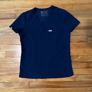Figs Catarina Top XS Navy Blue Barely Worn